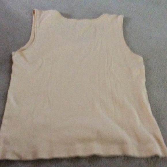 Chico's Light Yellow Scoop Neck Sleeveless Tank Top Sz 3 - Picture 2 of 3